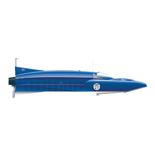 Bluebird K7 1964 profile artwork by Mick Hill